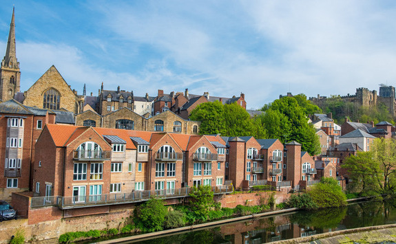 County Durham homes along the river